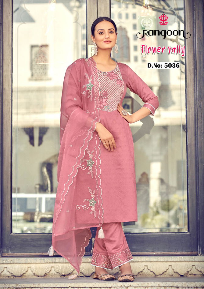 Flower Vally By Rangoon Viscose Embroidery Readymade Suits Wholesale Shop In Surat